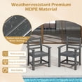 thumbnail image 4 of Costway Patio Dining Chairs Set of 4 with Wide Armrests Curved Seat Wood Grain for Backyard Gray, 4 of 6