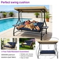 thumbnail image 6 of YLLN Porch Swing Cushions With Backrest, 4" Thicken Waterproof Outdoor Bench Cushion, Patio Swing Cushion Replacement, For Outdoor Indoor Garden Furniture, Only Cushion（40" x 70",Navy Blue）, 6 of 9