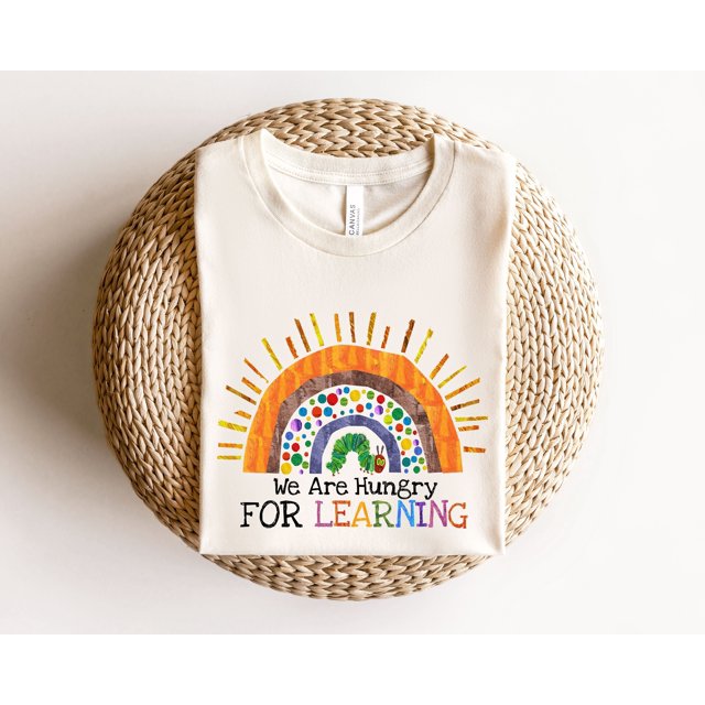 We Are Hungry For Learning Shirt, Back To School Gift, 1st Day Of School, Funny Teacher Sh - As Picture - S