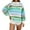 Green, variant on Essentials Women's Sweater Rainbow Stripe Patchwork Long Sleeve Ribbed Hem y2k Streetwear Lightweight Sweaters