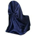 thumbnail image 5 of Efavormart Navy Blue Chair Covers for Party 1 Set Universal Satin Self Tie Banquet Folding Wedding Chair Cover - Fit on Most Chairs - Easy Use & Machine Wash Slipcovers for Outdoor Events, 5 of 6
