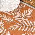 thumbnail image 4 of JONATHAN Y SANTA MONICA 5' Round Area Rug, Nevis Palm Frond - Orange/Cream, SMB119E-5R, 4 of 8