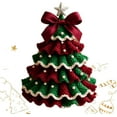 thumbnail image 1 of (2-Piece) DIY Crochet Christmas Tree Kit - Handmade Holiday Decoration Set, Christmas Kit for Beginners, Tree-Shaped Bow Pearl Decoration, Christmas Party Crochet Decoration, Starter Kit,G, 1 of 9