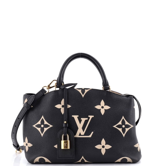 Pre-Owned Petit Palais Handbag Bicolor Monogram Empreinte Giant By Rebag