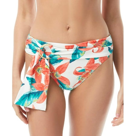 UPC 193144996367 product image for Vince Camuto Women s Floral Print Belted Bikini Bottoms Swimsuit White Size Smal | upcitemdb.com