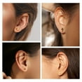 thumbnail image 3 of Lancharmed Gold Plated Stud Earrings for Women, 3 of 7
