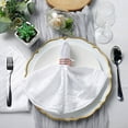 thumbnail image 3 of Balsa Circle 5 Pieces 20" x 20" White Crinkle Accordion Taffeta Table Napkins, 3 of 8