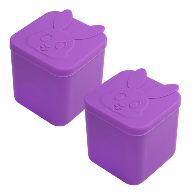 Leakproof Dips Containers Compatible with Most Bento Lunch Box, 2x 4 oz Salad Dressing Container To Go, Small Silicone Snack Condiment Container with Lids for kids