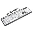 thumbnail image 3 of Black Low Vision Keyboard USB Wired Senior Keyboard with White Large Print Keys Black, 3 of 5