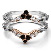 Infinity Chevron Ring Guard Enhancer in Sterling Silver (0.45ctw)