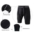 thumbnail image 6 of Active Tights Fitness Cycling Running Performance Athletic Workout Compression Shorts Basketball Legging Men Spandex Sport Shorts WHITE L, 6 of 7