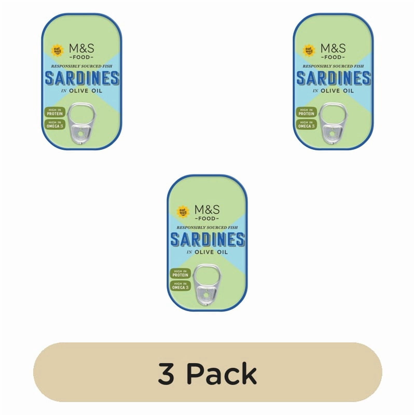 M&S Sardines in Olive Oil 120g, British Import (Pack of 3)