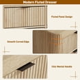 thumbnail image 5 of Blotout Fluted 9 Drawers Dresser for Bedroom, 63'' W Chest of Drawers with Power Outlet&Metal Handle, Fluted Fronts, Modern Dresser TV Stand, Wood Clothes Storage Organizer for Living Room, Hallway, 5 of 9