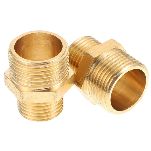 UPOUART 2- Copper Tube Connectors, Golden Fittings for Home Plumbing Repair and Maintenance