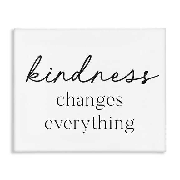 Kindness Changes Everything Canvas Wall Art, design by Lettered and Lined