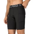 thumbnail image 2 of 4 Packs Men Compression Shorts Active Workout Underwear with Pocket, 2 of 7