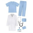 thumbnail image 2 of Manteau de Laboratoire Blanc, Robe de Jeu de Docteurs pour Jeu de Rôle et Activités de Jeu d'Imitation, Ensemble de Costume pour Fêtes à Thème, Design Facile à Enfiler, 2 of 3