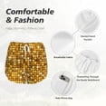 thumbnail image 4 of Balery Bright Shiny Golden Pantalones cortos deportivos para mujer con forro y dos bolsillos, elásticos, para entrenamiento, gimnasio, yoga-Large, 4 of 7