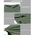 thumbnail image 7 of Little Donkey Andy Men's Quick Dry Stretch Hiking Shorts Lightweight Outdoor Golf Travel Cargo Shorts UPF 50+ Oil Green Size XXL, 7 of 7