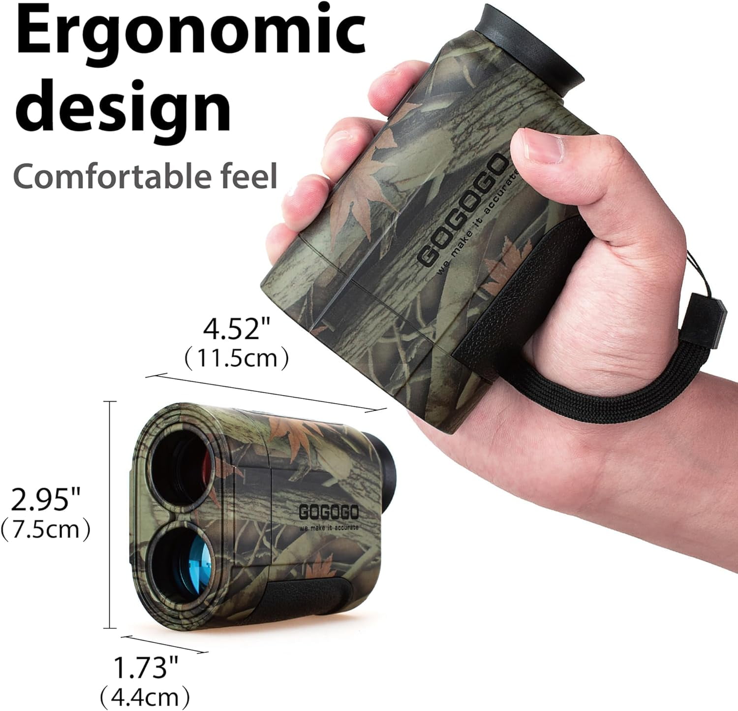 Gogogo Sport Vpro1200 Yards High Transmittance LCD Laser Rangefinder, Camo