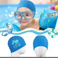 thumbnail image 5 of Pieces children's swimming caps for kids, toddlers, boys and girls, children's waterproof swimming caps for long and short hair, 5 of 5
