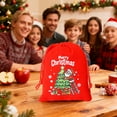 thumbnail image 2 of Aooww Santa Christmas Gift Bag Extra Large Red Velvet Present Sack Bag with Drawstring for Xmas Party Favor Supplies Holiday Party Supply Wrapping, Christmas Party Decorations, D, 2 of 7