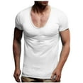 thumbnail image 2 of Kilaqueen Mens Casual Short Sleeve Workout Muscle T-Shirts Soft Lightweight Scoop Neck Slim Fit Gym Bodybuilding Athletic Summer Tops, 2 of 7