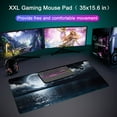 thumbnail image 2 of Desk Mat,Large Mouse Pad 35''''×15.6''''×0.12'''' XXL Extended Gaming Mouse Pad Mat with Non-Slip Base Stitched Eges Mousepad for Computer,Office,Keyboard and Laptop - Moon Ocean, 2 of 5