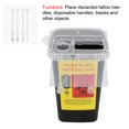thumbnail image 1 of Waste Needle Case, Black  Waste Needle Container, Translucent Cover Pratical Portable For Place Discarded   Place Disposable Handles, 1 of 8