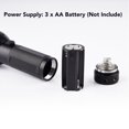thumbnail image 4 of LED Black Light Torch, LED UV Flashlight Comfortable Grip Rubber Switch Prevent Slip Handle Aluminum Alloy  for Fluorescence Detection, 4 of 7