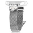 thumbnail image 1 of For Withings Steel Milanese Band Electroplated Metal Watch Strap Clover Decor, Size: S - Silver Colo, 1 of 5