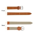 thumbnail image 2 of Uxcell Leather Watch Band 14mm Embossed Pattern Cowhide Watch Strap Replacement with Spring Bars Pale Brown, Silver, 2 of 6