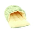 thumbnail image 2 of Cama para gatos, casa para mascotas, suministros para mascotas, cálida, lavable, cómoda, escondite, cueva para gatos, para cachorros, perros pequeños, Red verde, 2 of 8