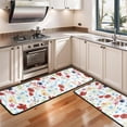 thumbnail image 3 of Kitchen Rugs Sets Of 2,Pioneer Flower Floral Print Pattern Anti Fatigue Kitchen Mat Rugs Non Slip Washable,Decorative Kitchen Floor Mats for Kitchen,Sink,Laundry,17"x47"+17"x47", 3 of 5