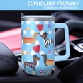 thumbnail image 6 of Dachshund Gifts Cup for Women Girls, 40oz Tumbler with Handle and Straw Lid, Stainless Steel Double Walled Insulated Mug Water Bottle, Cute Dog Lover Birthday Gift Idea, 6 of 6