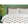 thumbnail image 4 of Ambesonne Party Duvet Cover Sets, Ethnic s Folk Carnival, 2-King, Vermilion Sea Blue and Yellow, 4 of 6