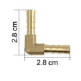 thumbnail image 3 of 6mm Brass Barb Elbow 90 Degree Male Thread Connector Adaptor for Air Water Gas Oil Pipe, 3 of 4