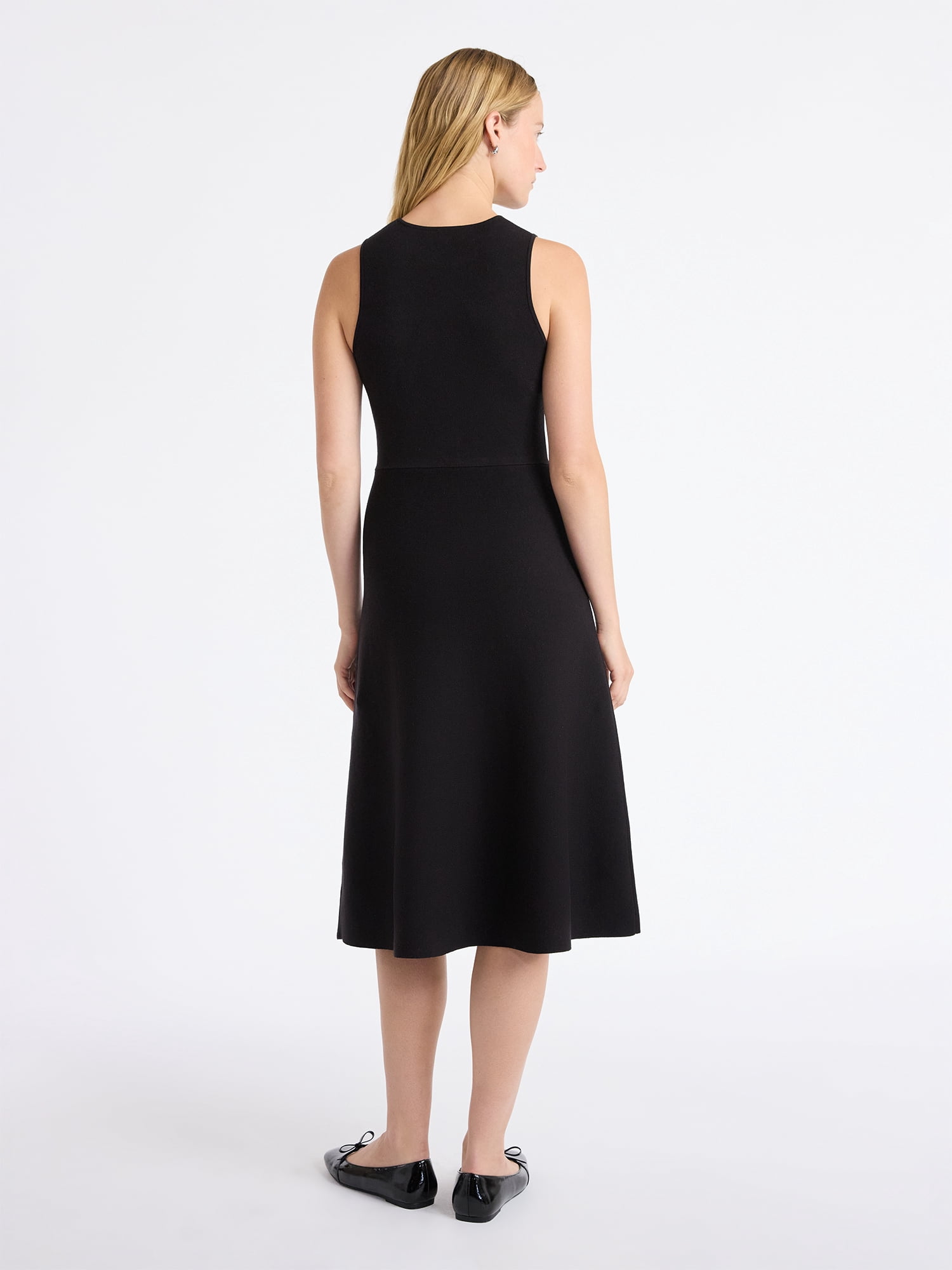 Free Assembly Women's and Women's Plus Beaded Sleeveless Midi Sweater Dress, Sizes, XS-4X