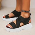 thumbnail image 2 of Ruyang Summer New Casual Thick Sole Sleeve Feet Breathable Casual Sandals Lady Women Fuzzy Slippers Sandals Leopard Plush, 2 of 5