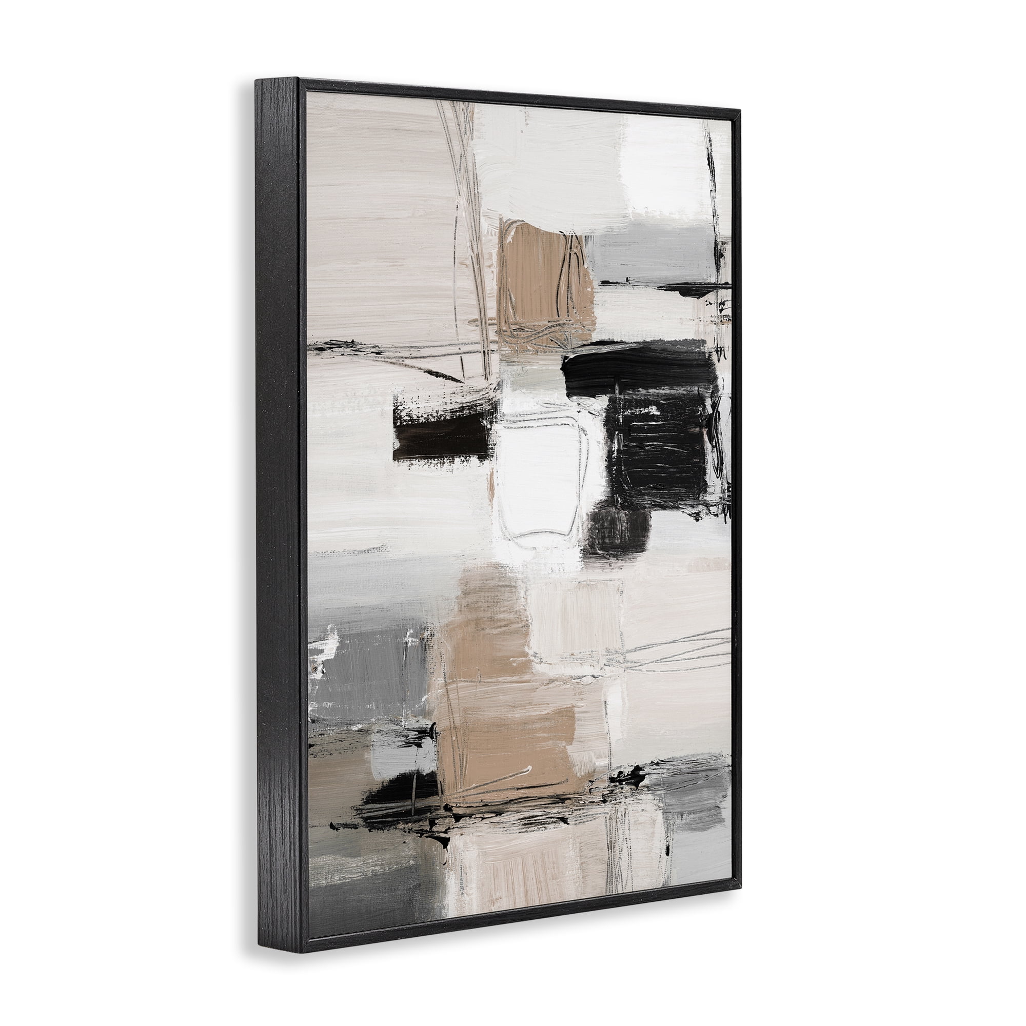 Stupell Industries Contemporary Neutral Variety Black Framed Giclee Art, design by Lanie Loreth