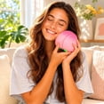 thumbnail image 4 of Jumbo Peach Squish Toys, 6" Pink Fruit Taba Squish Toys, Stress Balls, Gifts, 4 of 7