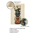 thumbnail image 4 of TiniDecor Stacked Halloween Characters Garden Flag – 28”x40” Ghost Witch Pumpkin Fall Yard Decor, 4 of 5