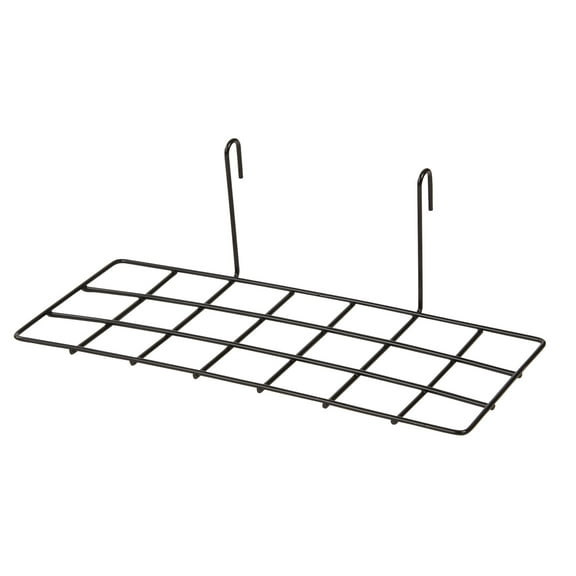 SSWBasics Black Shoe Shelf for Wire Grid - 10''L x 4''W - Set of 2