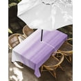thumbnail image 3 of Outdoor Tablecloth with Umbrella Hole, Purple White Ombre Spillproof Waterproof Outdoor Table Cover, Modern Romantic Gradient Stripes Patio Tablecloths for Party Picnic Camping, Rectangle 54"x80", 3 of 9
