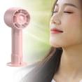 thumbnail image 2 of GUOOL Handheld Mini Fan 3 Speeds Adjustable Personal Fan for Travel Office Summer Pink, 2 of 9