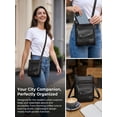 thumbnail image 3 of Deago Small Crossbody Bags for Women Vintage Soft PU Leather Cell Phone Purse Wallet Handbags Travel Shoulder Bag with Adjustable Strap (Black), 3 of 9