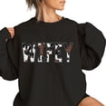 thumbnail image 3 of Western Wifey Sweatshirt – Cow Print Wifey Graphic Pullover, Classic Cotton Country Style Sweater for Women, 3 of 7