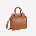 thumbnail image 6 of MICHROE Women‘s Portable Storage Crossbody Leather Shoulder Bag, Brown, 6 of 7
