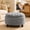 Light Grey, variant on 25" Round Storage Ottoman with Reversible Wood Tray Top, Dark Grey Fabric Tufted Footrest and Coffee Table, Hidden Storage for Blankets & Pillows, Sturdy Side Table for Living Room & Small Spaces