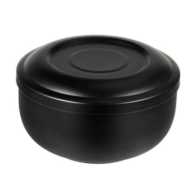 Tazón de afeitar con tapa jinwen para crema Espuma de afeitar Acero inoxidable amarillo